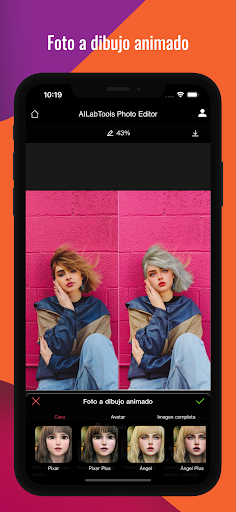 Vista previa de la aplicación