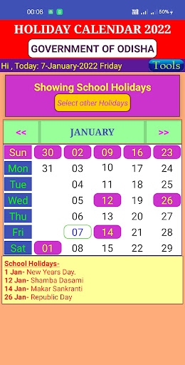Holiday Calendar Odisha 2024 Screen 3