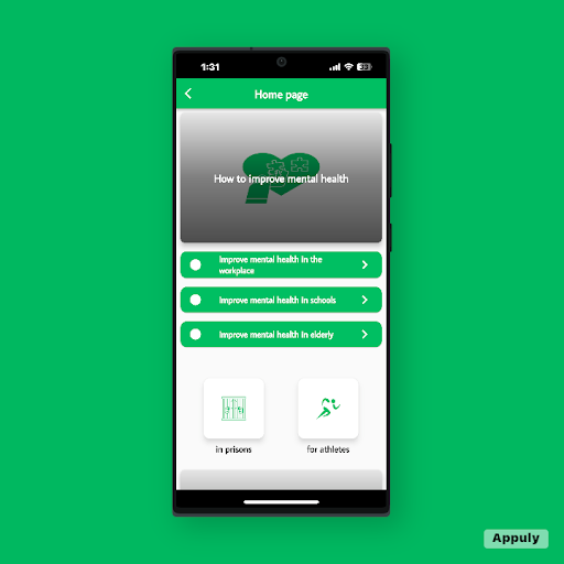 Android application Sustainability screenshort