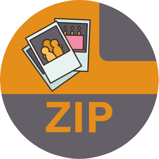 Photos zip share logo