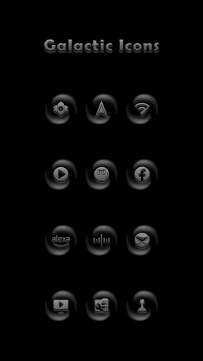 Screenshot of Galactic Gray Icon Pack