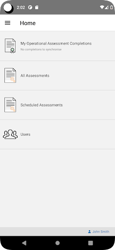 Android application Operational Assessment screenshort