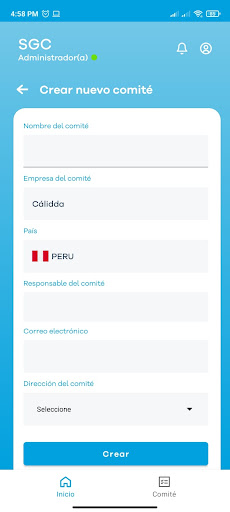 Cálidda - Gestión de comités Screen 2