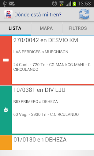 Android application NCA Trenes screenshort