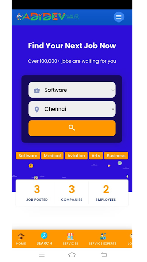 Aadi dev Services Screen 2