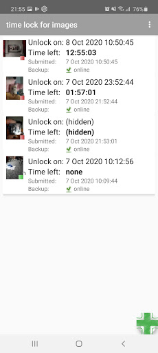 Android application time lock for images screenshort