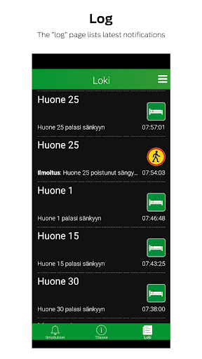 Android application Emfit QS Care screenshort