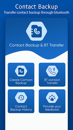 Contacts backup and transfer Screen 2