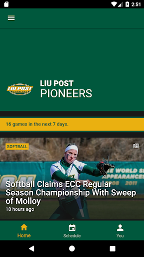 Android application LIU Post Pioneers screenshort