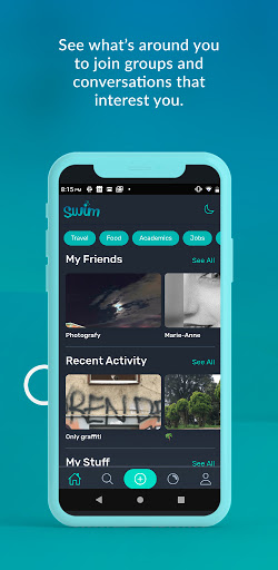 Android application Swim screenshort