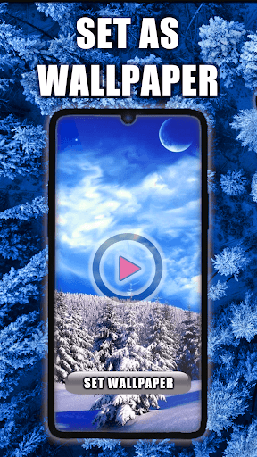 Android application Winter Snow Live Wallpaper screenshort