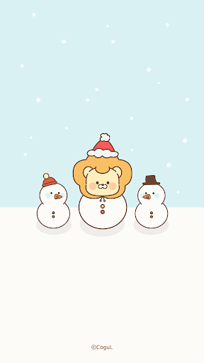 Android application 카카오톡 테마 - 이옹톡_크리스마스 눈사람 screenshort