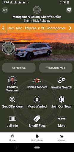 Screenshot of Montgomery Co Sheriff Illinois
