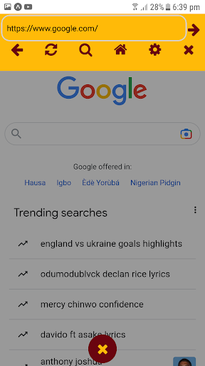 Flex Browser Screen 2