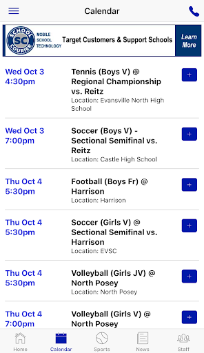 Castle High School Athletics - Screen 3