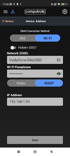 Android application Computrols screenshort