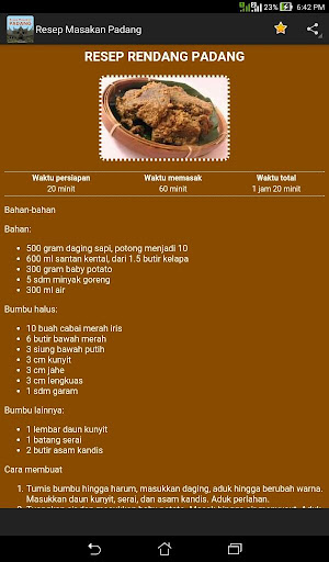 Resep Masakan Padang