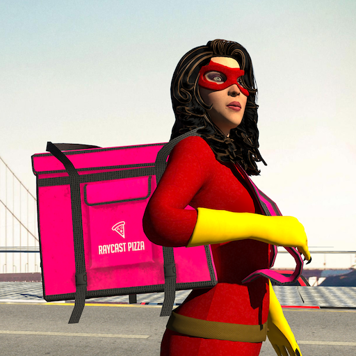 Spider Girl Moto Bike - Pizza Delivery Food Games