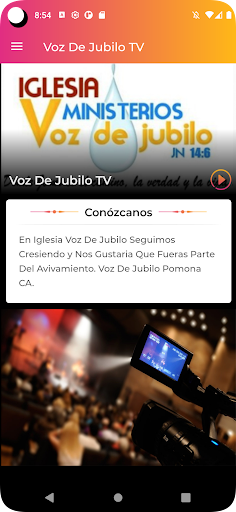 Android application Voz De Jubilo TV screenshort