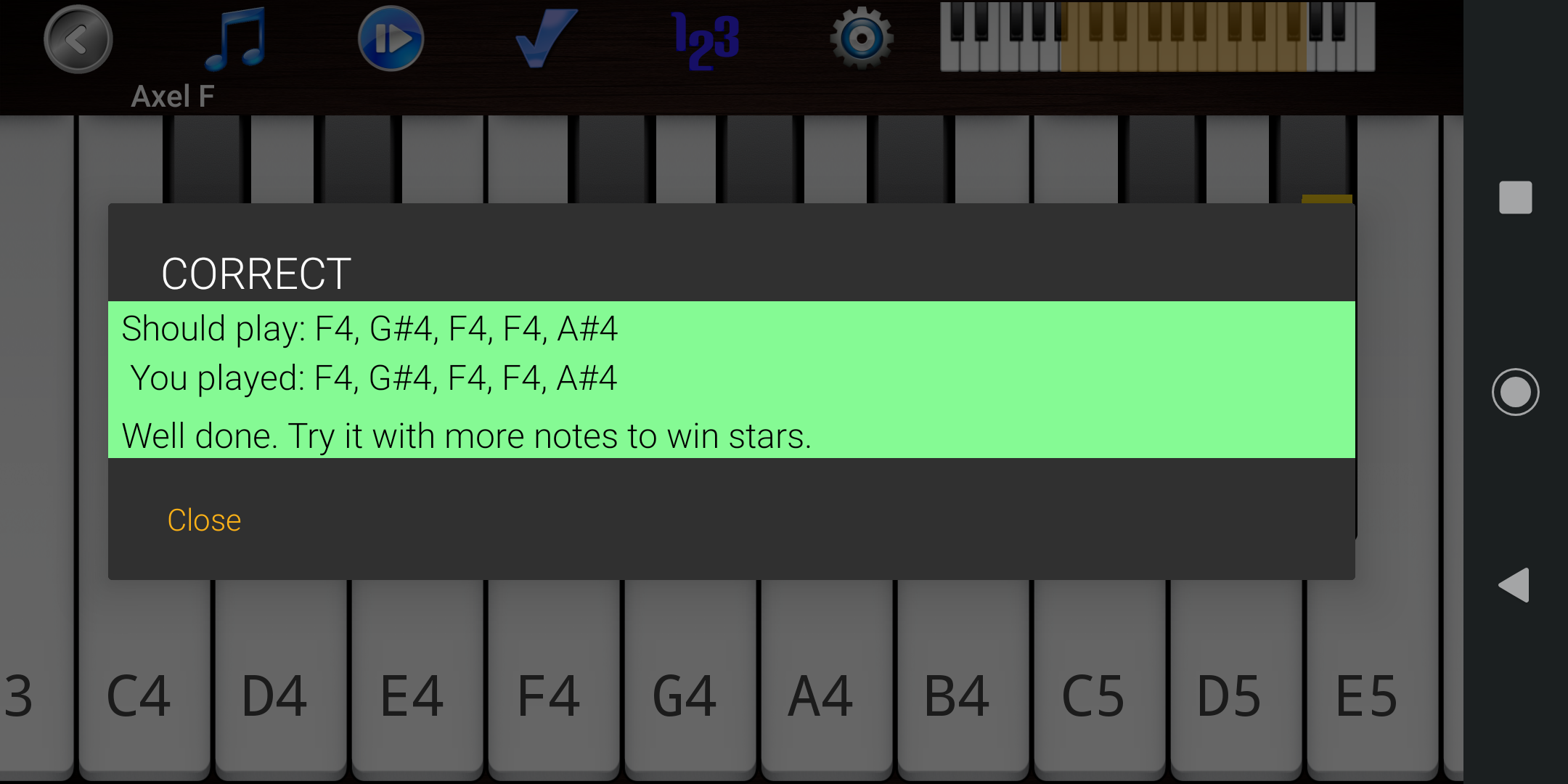 Android application Piano Melody screenshort