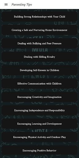 Android application Parenting Tips screenshort