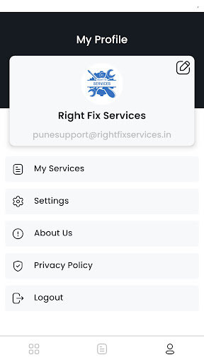 Right Fix Services Provider Screen 2