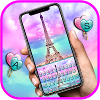 Тема для клавиатуры Dreamy Eiffel Tower Love