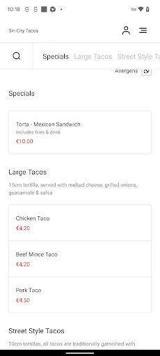 Sin City Tacos Screen 3