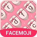 Pink Cute Bow Emoji Keyboard Theme for Snapchat icon