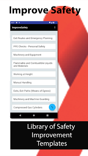 Android application ImproveSafety screenshort