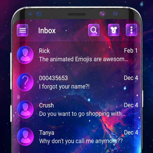 Neon led SMS Messenger theme  Icon