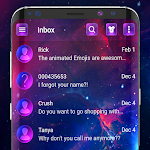 Cover Image of Скачать Неоновая светодиодная тема SMS Messenger  APK