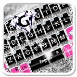 Pink Silver Diamond Keyboard Theme icon