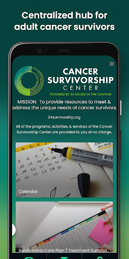 Android application Cancer Survivorship Center screenshort
