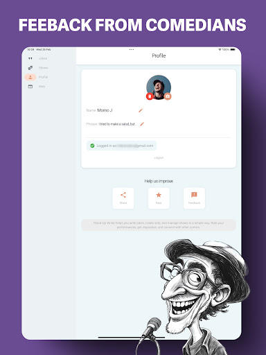 Screenshot of Stand-Up Writer: Jokes & Shows