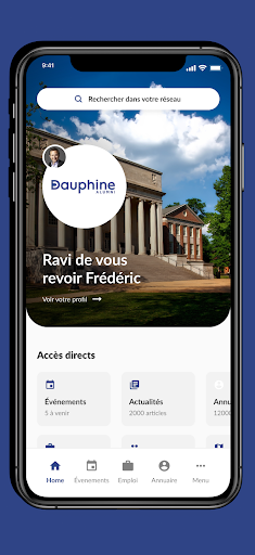 Android application Dauphine Alumni screenshort