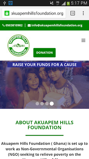 Android application AHILLS screenshort