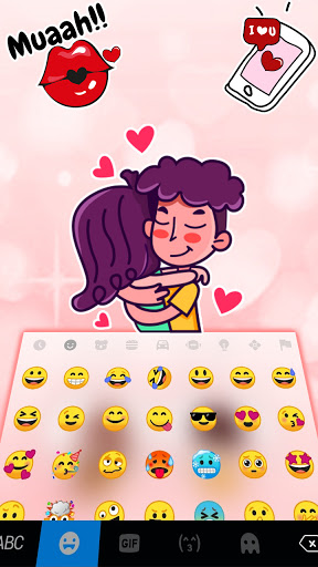 Lover Heart Keyboard Backgroun Screen 3