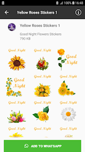 Captura de Pantalla 2 Good Night Flowers Stickers android