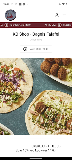 Android application Baba Falafel screenshort