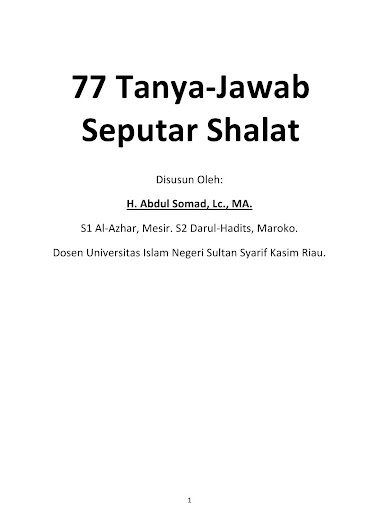 Android application 77 Tanya Jawab Seputar Shalat screenshort