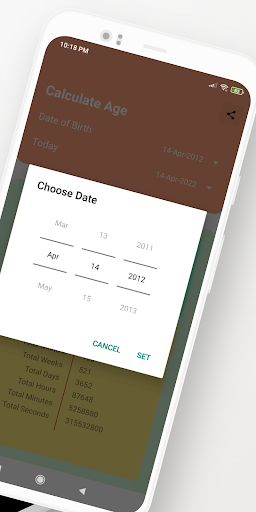 Age Calculator Screen 2
