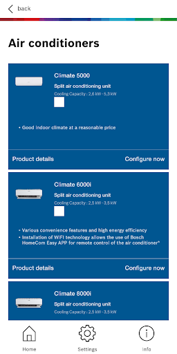 Bosch Climate Select Screen 3