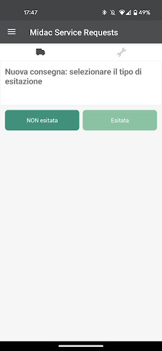 Android application Midac Service Requests screenshort