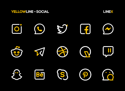YellowLine Icon Pack : LineX v4.4 [Patched]