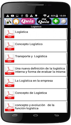 Android application Curso de Logística screenshort
