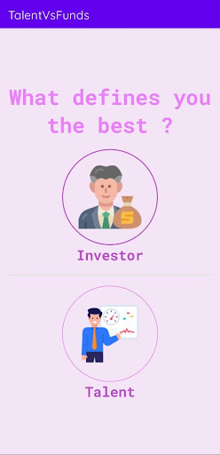 Android application Talent Vs Funds screenshort
