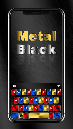 Metal Black Color Keyboard Theme 6.0.1104 screenshots 1