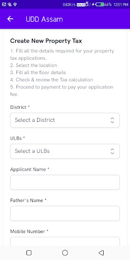Assam Property Tax Screen 3