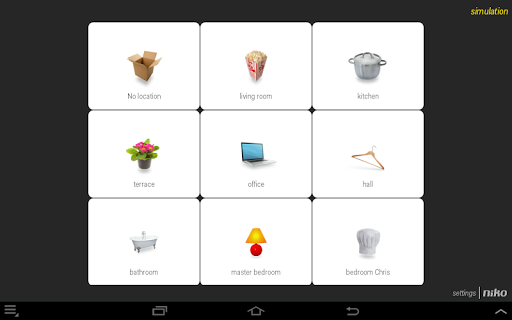 User Settings NikoHomeControl